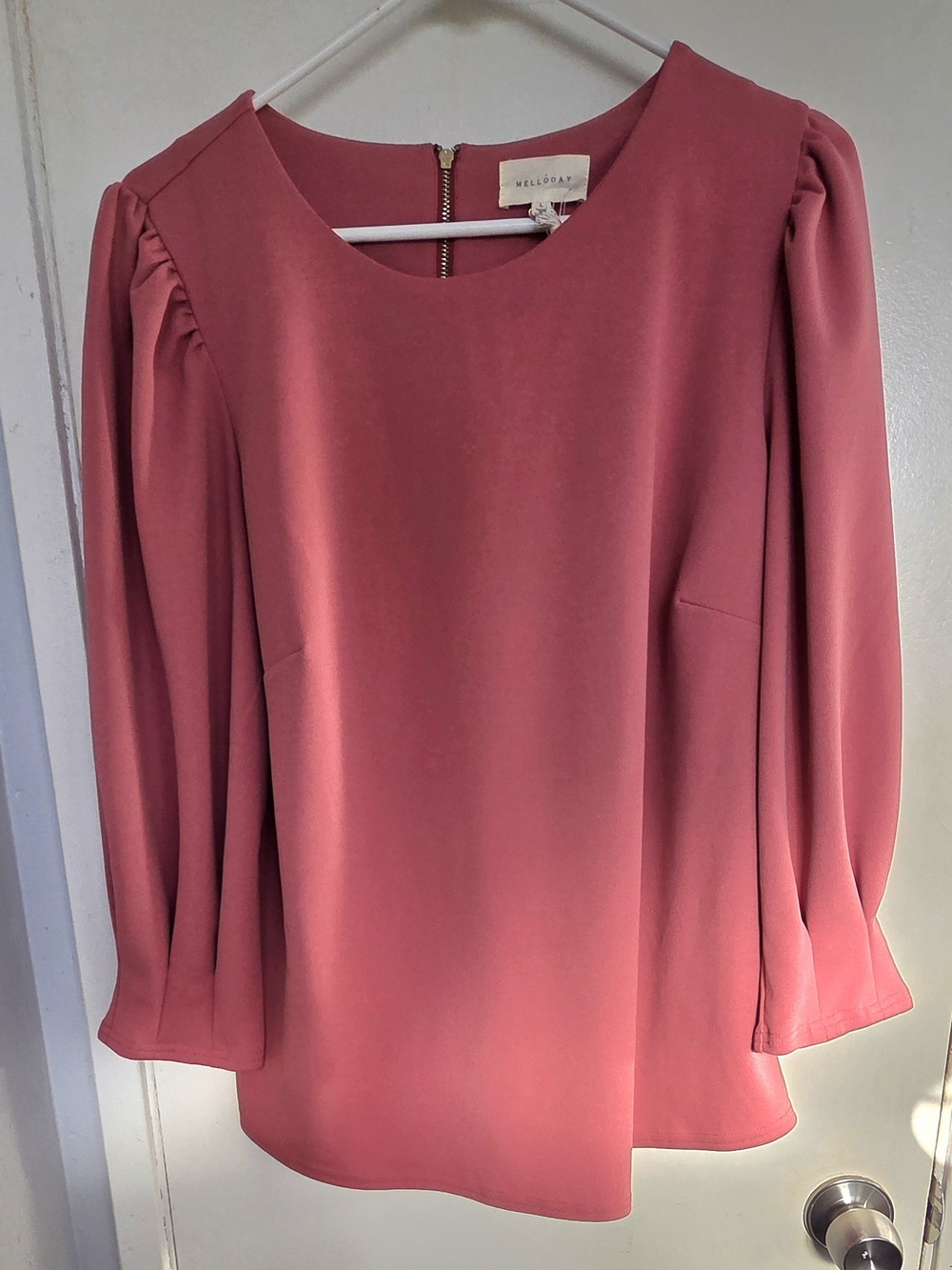 MELLODAY Rose Pink Mid Sleeve Top